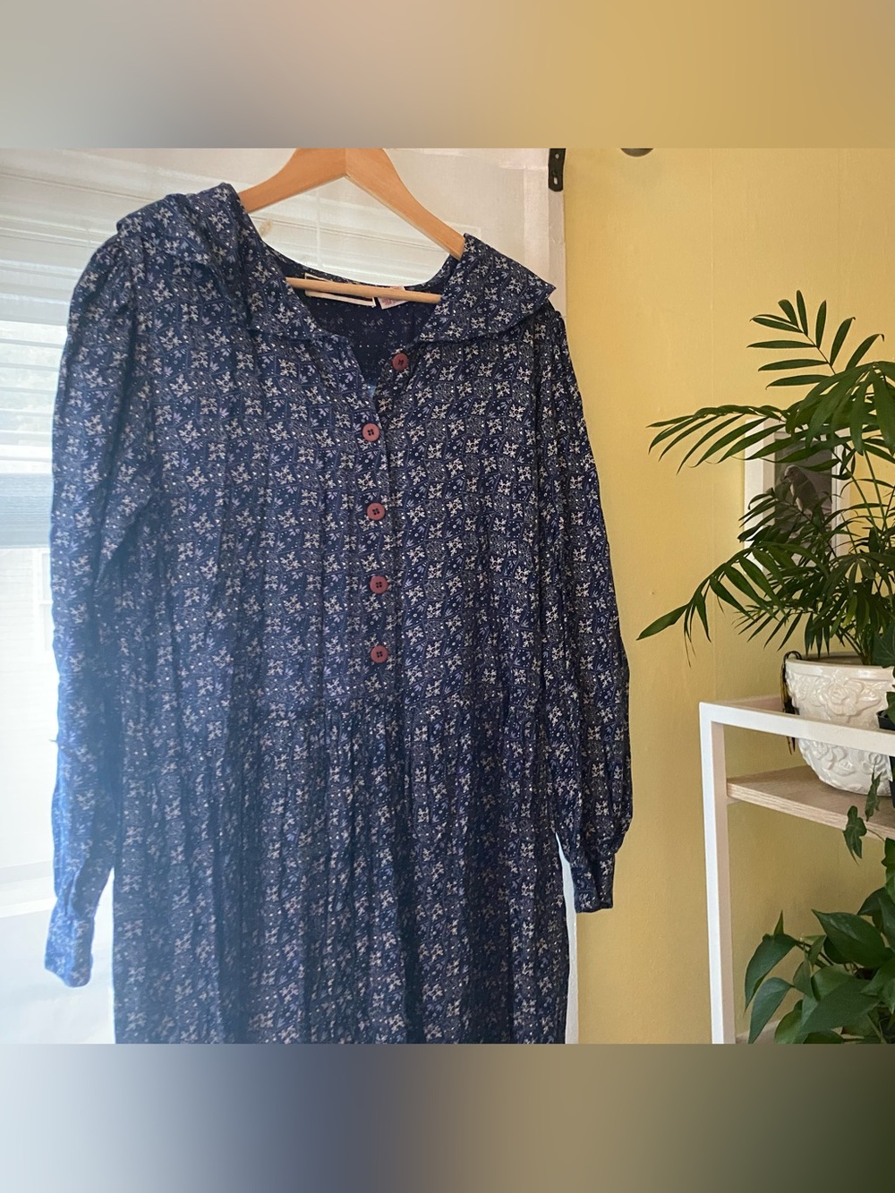 Vintage | Cotton Floral Midi Dress